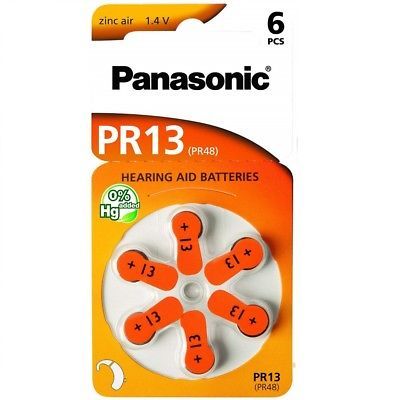 PILA PANASONIC AUDIFONO PR-13 (6 uds)*