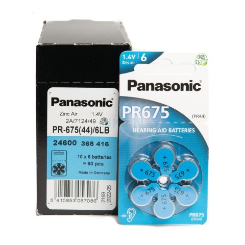 PILA PANASONIC AUDIFONO PR-675 1.4v (6 uds) *