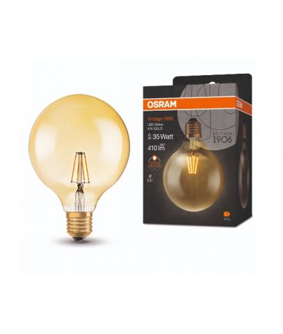 GLOBO LED 125mm FILAMENTO ámbar 4w OSRAM *