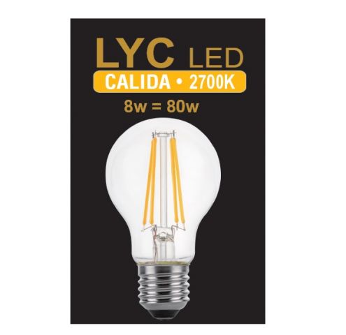 STANDARD LED FILAMENTO CLARA 8w 2700K E-27 LYC *