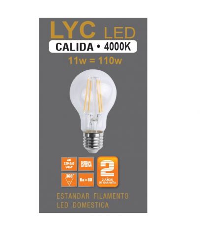 STANDARD LED FILAM. 11w  CLARA 