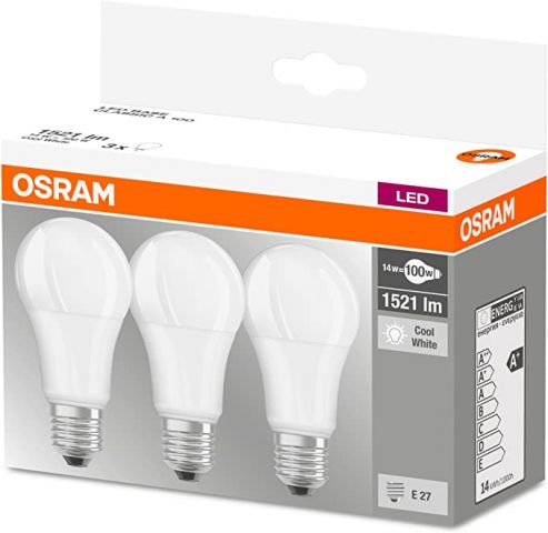 caja 3x STANDARD LED OSRAM 13w 840 E-27