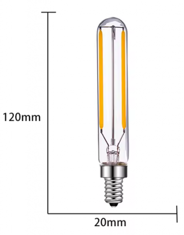 TUBULAR LED 20x100 2w E-14 3000K DIM *