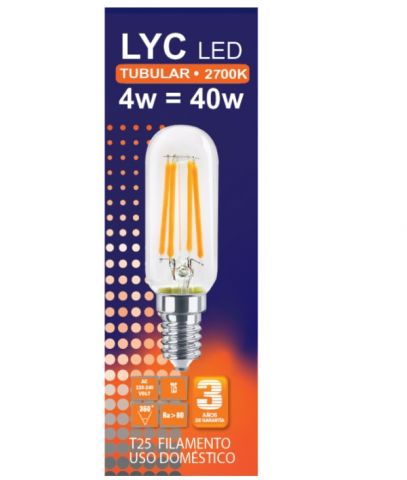 TUBULAR LED 25x80 4W E-14 827 LYC LED *