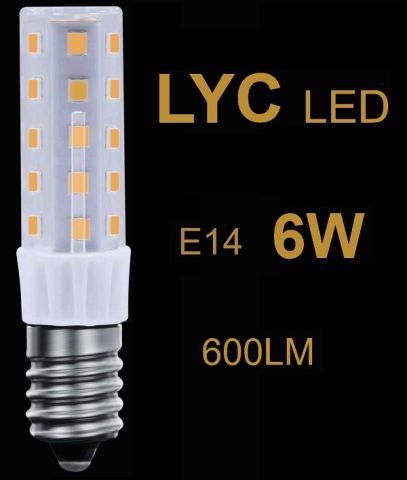 TUBULAR LED 6,5w E-14 (17.5x70) 2700K LYC*