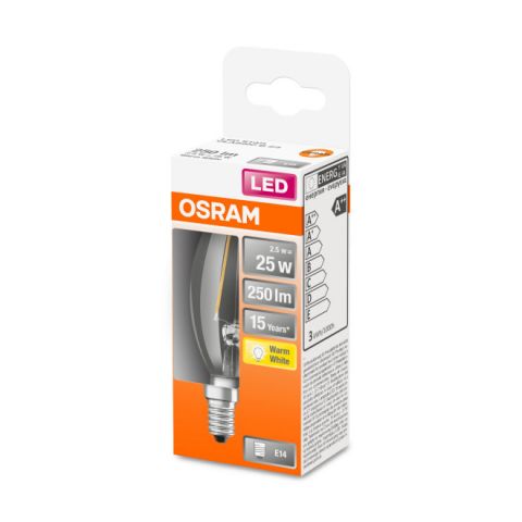 VELA LED OSRAM STAR CLARA 2,5w E-14 827 *