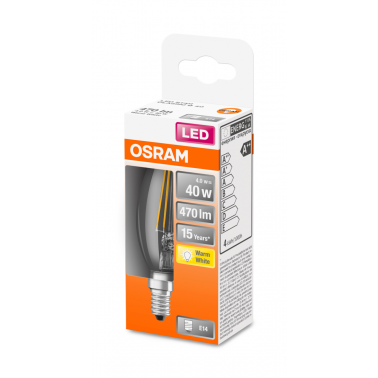 VELA LED OSRAM STAR CLARA 4w E-14 827 *