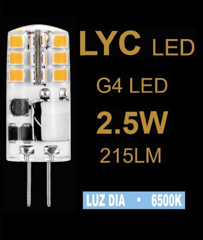 2 PIN LED 2,5w 6500K 12v G4 LYC LED *