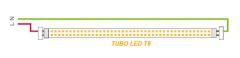 TUBO LED 120cm 18w 3000K * 2 LADOS *
