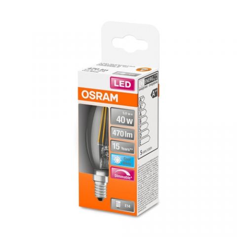 VELA LED OSRAM SUPERSTAR CLARA 5,5w E-14 840 DIM *