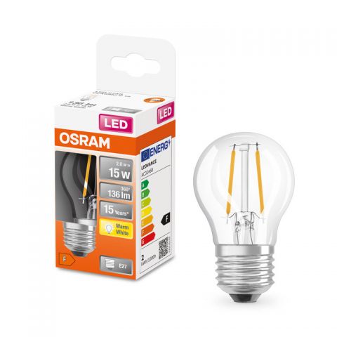 ESFERICA LED OSRAM STAR CLARA 1,5w E-27 827 *