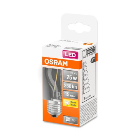 ESFERICA LED OSRAM STAR CLARA 2,5w E-27 827 *