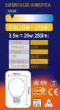 ESFERICA LED 3,5w E-27 2700K BLUE LINE *