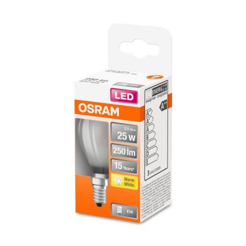 ESFERICA LED OSRAM STAR MATE 2,5w E-14 827 *