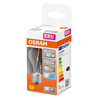 ESFERICA LED OSRAM STAR CLARA 4w E-27 840 *