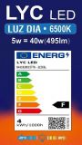 ESFERICA LED 5w E-27 6500K BLUE LINE *