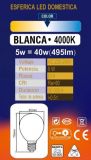 ESFERICA LED 5w E-14 4000K BLUE LINE *