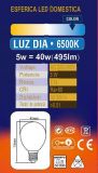 ESFERICA LED 5w E-14 6500K BLUE LINE *