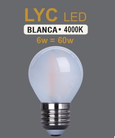 ESFERICA LED FILAM. 6w 