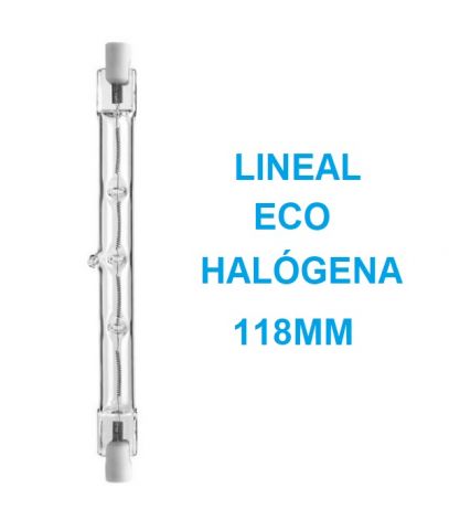 HALOGENA LINEAL ECO 120w 118mm IMPORT.