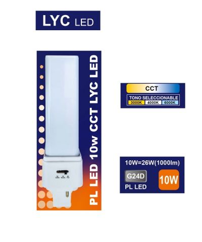 DULUX D LED 10W ** CCT **  LYC LED G24d