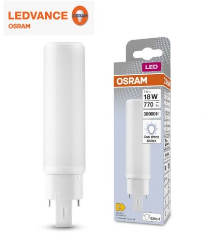 DULUX D/E LED OSRAM 7w (=18w) 840 G24q-2 (4 PIN)