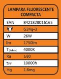 DULUX D/E 26w 840 4 PIN MARAN BULBS *