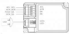 DRIVER LED 250-800mA 30w (6-38V) DIM DALI push