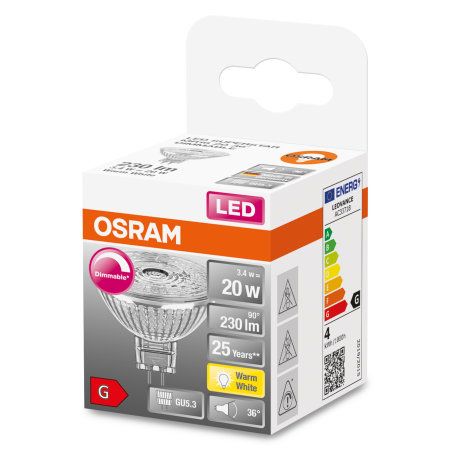 DICROICA LED OSRAM SUPERSTAR 12v 3,4w 827 DIM 