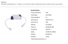 DRIVER LED 600mA  48w (72-96v) 