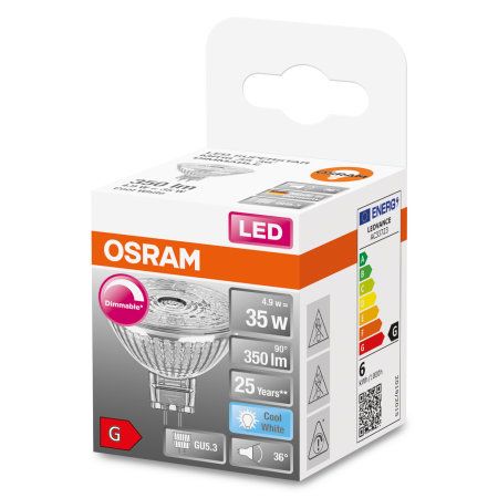 DICROICA LED OSRAM SUPERSTAR 12v 4,9w 840 DIM *