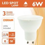 GU10 LED 7w 3000K 120º chip OSRAM *