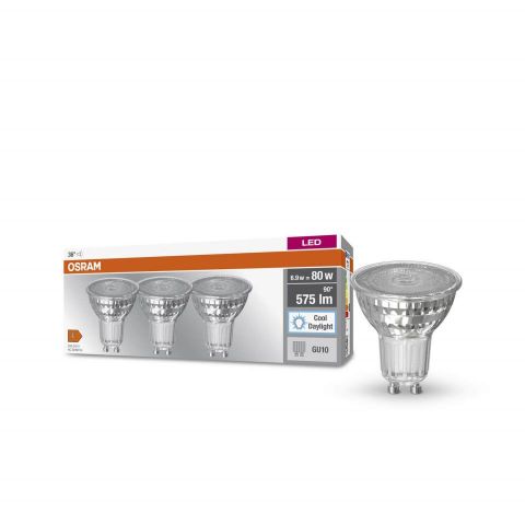 GU10 LED OSRAM 6,9w 865 caja x3 *