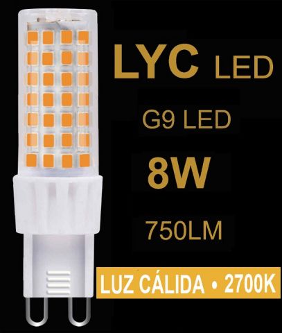 G9 LED 8w 2700K 18x64 LYC LED *