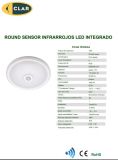 PLAFON LED 20W 3000K C/SENSOR INTERNO CLAR  *