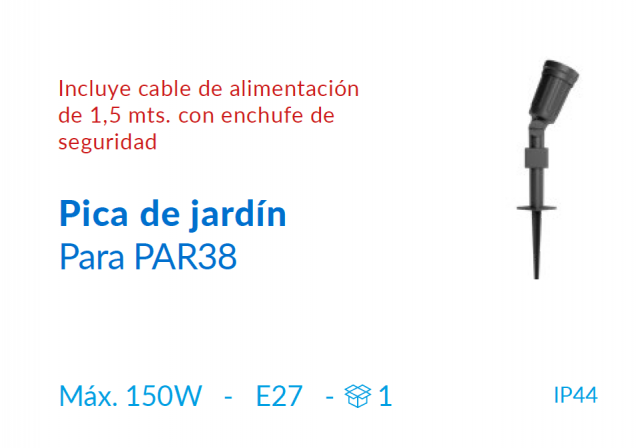 PINCHO JARDIN 1 LUZ  PAR38 