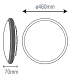 PLAFON SUPERFICIE REDONDO 45w CCT 46cm *