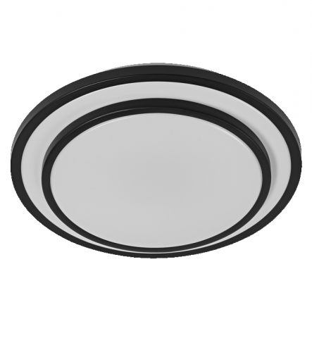 PLAFON SUPERFICIE REDONDO NEGRO 36w 830 49cm *
