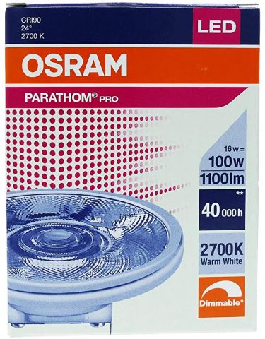 AR111 100 LED OSRAM 13,5w 12v G53 2700K 24º DIM *