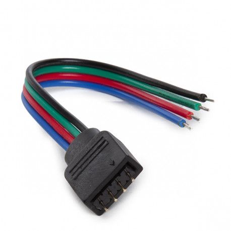 CONECTOR RGB 4 Pines Macho CON CABLE