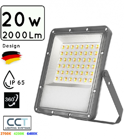 PROYECTOR LED gris 20w CCT *