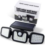 APLIQUE SOLAR LED TRIPLE C/ SENSOR 6w 6000K  *