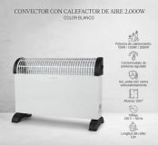 CONVECTOR CON CALEFACTOR DE AIRE 2.000W 2000w 