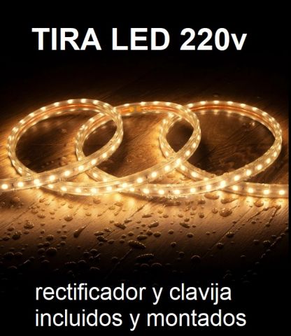 TIRA LED 220V 10w/m TONO 2200K CORTE DE 10 METROS
