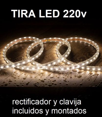 TIRA LED 220V 10w/m TONO 4000K CORTE DE 10 METROS