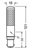 TUBULAR LED 9w bayoneta ba15d 827 DIM *