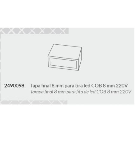 TAPON FINAL PARA TIRA LED COB 220V ref. 2490098