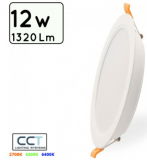 PANEL LED REDONDO EMPOTRAR 12w CCT