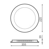 PANEL LED REDONDO EMPOTRAR 18w 3000K NIQUEL *