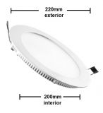 PANEL LED REDONDO EMPOTRAR 20w CCT LYC LED *